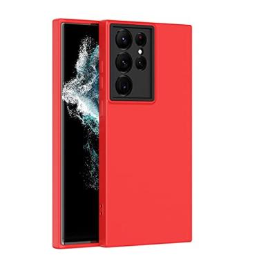 Imagem de Capa de proteção de câmera fashion para samsung s22 ultra plus a53 a73 a33 a23 a13 a72 a52 a32 a22 a51 capa fosca de silicone macio, vermelho, para m32 4g