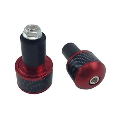 Imagem de OKSTNO 7/8" Barra de motocicleta Termina Fibra de Carbono Visual Alça Alça Alça Alças - Adequado para Honda Kawasaki Suzuki Yamaha BMW KTM Ducati TriumphOKSTNO vermelho OK-SBD-6