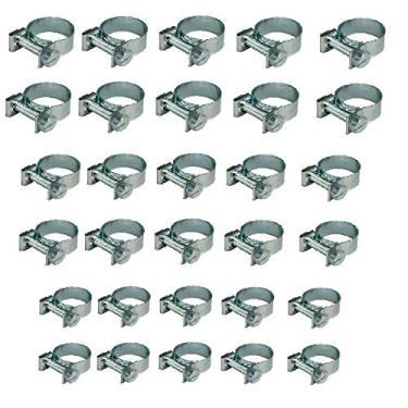 Imagem de 30 peças – 1/4 polegada 5/16 polegadas 3/8 polegadas grampos de mangueira de gás injeção de combustível kit sortido grampo de tubo perfeito para automotivo, agricultura, plantas e construção