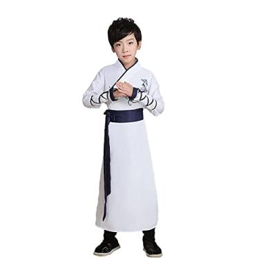 Imagem de Yajun Tang Dynasty Hanfu vestido de festa uniforme desempenho palco roupas para 3-14 anos fantasias de dança tradicionais chinesas, preto, 1