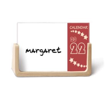 Imagem de Agenda especial de mesa com nome em inglês MARGARET 2022 com caligrafia para 12 meses