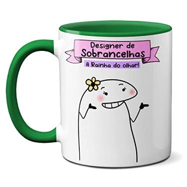 Imagem de Caneca Designer De Sobrancelhas A Rainha Do Olhar Presente (Verde)