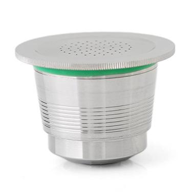 Imagem de Funnytoday365 Cápsula reutilizável recarregável de aço inoxidável Pro compatível com máquina Nespresso