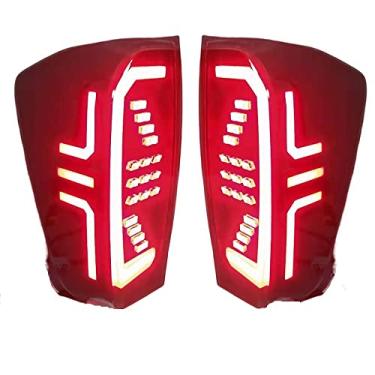 Imagem de Lâmpadas traseiras exteriores cabidas para Nissan Np300 Navara 2019 2020 2022 luzes traseiras conduzidas com luzes de sinal da volta do freio,A pair
