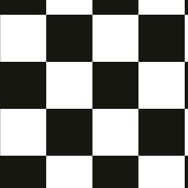 Imagem de Papel de Parede Lavável Xadrez Gigante Preto e Branco 3m