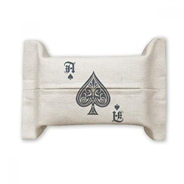 Imagem de Jogo de cartas padrão de utensílios de jogos com capa de papel para lenços faciais, saco de linho de algodão