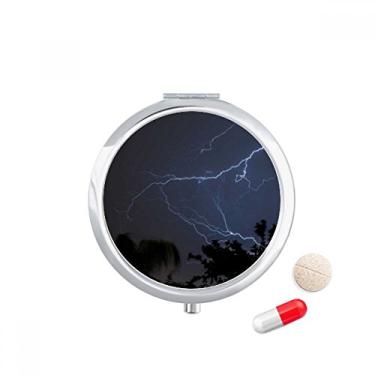 Imagem de Caixa de comprimidos Night Dark Forestry Science Nature Scenery Pocket Medicine Storage Box Dispenser
