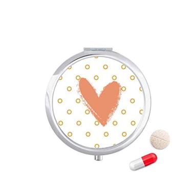 Imagem de Caixa de comprimidos de arte abstrata em forma de coração para remédios