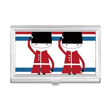 Imagem de Porta-cartões de visita com bandeira de marco colorido do Reino Unido