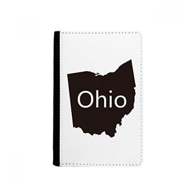 Imagem de Carteira com contorno de mapa dos EUA Ohio America porta-passaporte Notecase Burse carteira porta-cartões