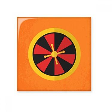 Imagem de Pedra adorna de tijolo vitrificado com ilustração de elementos de toca-discos