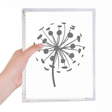 Imagem de Caderno de flores dente-de-leão de plantas com folhas soltas e diário recarregável