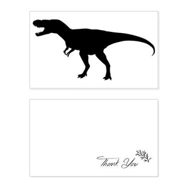 Imagem de Cartão de agradecimento em formato de ossos de dinossauro em miniatura, papel de aniversário, agradecimento de casamento