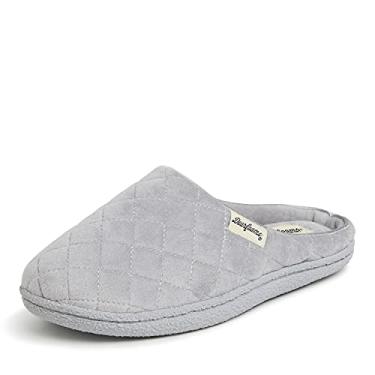 Imagem de Dearfoams Pantufa feminina de veludo, Granizo, X-Large