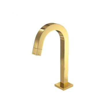 Imagem de Torneira De Mesa Bica Baixa Para Lavatório Tube Gold Deca