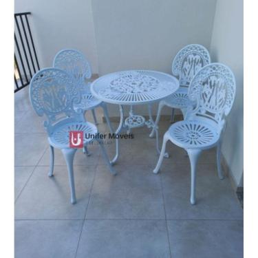 Imagem de Conjunto de Mesa Para Jardim Itália Com Mesa de 3 Pés Alumínio Fundido Unifer Móveis