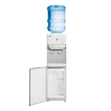 Imagem de Bebedouro de Coluna para Garrafão com Armário Eos Mineralle Compressor Branco Ebc01bca 220v
