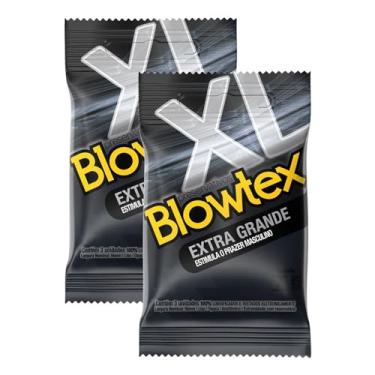 Imagem de Kit 2 Pacotes Preservativo Blowtex Extra Grande C/ 3 Unidades Cada