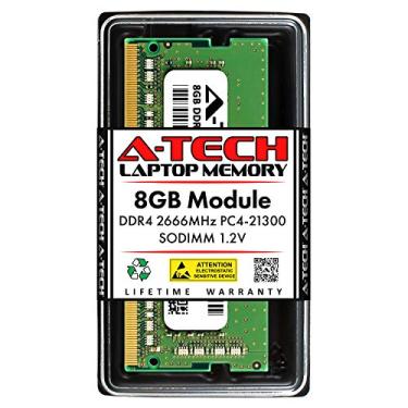 Imagem de A-Tech 8GB RAM substituição para Crucial CT8G4SFRA266 | DDR4 2666 MHz PC4-21300 1,2V SODIMM 260 pinos Módulo de memória não-ECC