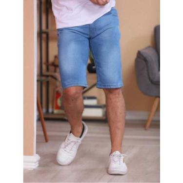 Imagem de Top Bermuda Bermuda Jeans Masculina Slim Premium Lisa - Top Masculino