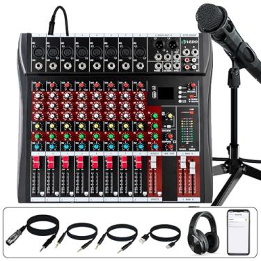 Imagem de Mesa de Som/Mixer de áudio profissional com MP3 Player+Bluetooth U disk 48V Phantom Power Source USB recording 110V/220V (8 Canais)