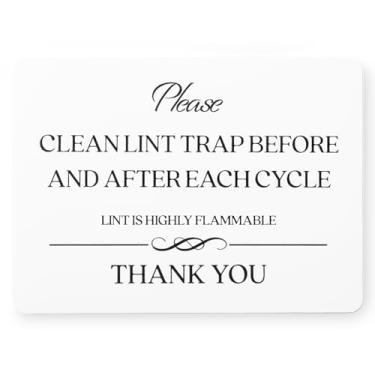 Imagem de Placa Clean Lint Trap (ímã 12 x 9 cm) - Airbnb Essentials for Hosts Signs - Vrbo Essentials for Hosts - Airbnb, Vrbo e placa de aluguel de curto prazo (branco)