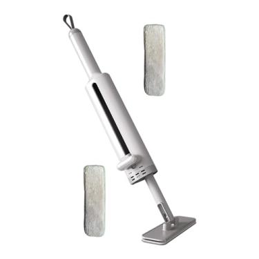 Imagem de Generic Mini esfregão portátil, esfregão de vidro de mesa, ferramentas de limpeza doméstica, esfregão curto e giratório para lavar as mãos, esfregão plano, cinza