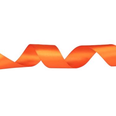 Imagem de Craft County - Fita de cetim dupla face de 5 cm - Vermelho laranja - 23 m - Ótimo para projetos de artesanato, embrulho, casamentos, festas, projetos florais, decoração de casa e muito mais