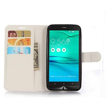 Imagem de Capa ASUS Zenfone Go/ZB551KL, capa carteira flip de couro PU premium com compartimento para cartão, suporte e fecho magnético [capa interior à prova de choque de TPU] Compatível com ASUS Zenfone Go/