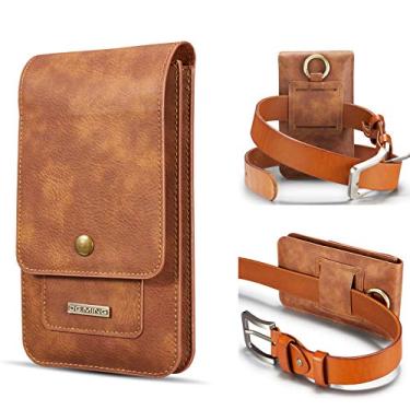 Imagem de Bolsa de Cintura Coldre de telefone celular de couro real para Samsung Galaxy S20 Fe 5G, S20 + 5G, Note10 Lite, Note20, Note20 Ultra 5G, S21. Ultra 5G, S21 + 5G, Caixa de bolsa de cinto de pacote de c