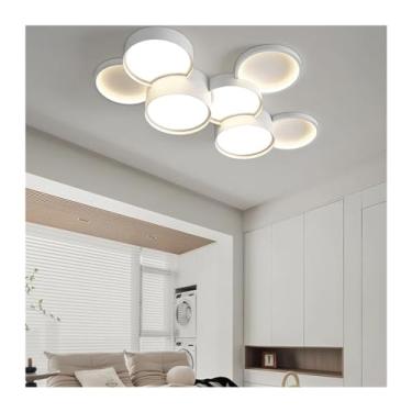 Imagem de Lustres modernos de LED circulares reguláveis, luminária pendente simples, sala de jantar, sala de estar, quarto, luminária de teto, decoração para casa, lustre de LED