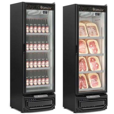 Imagem de Expositor Vertical 1 Porta De Vidro Gcbc45 Gelopar Refrigerador 445 Litros Preto 220v