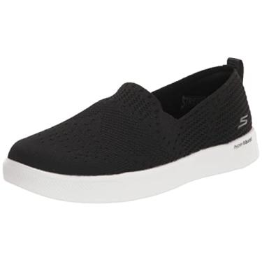 Imagem de Skechers Tênis masculino Hyper Vulc-Knit sem cadarço, Preto/branco, 9.5