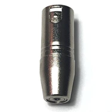 Imagem de CESS Adaptador TRS fêmea estéreo de 3,5 mm para XLR macho de 3 pinos, acabamento fosco prateado (pacote com 1)