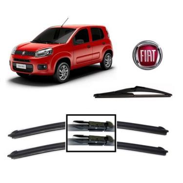 Imagem de Kit 3 Palhetas Limpador de Parabrisa Dianteiro + Traseiro Novo Uno Way