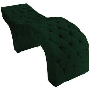 Imagem de Maca Estética Estofada Capitonê Para Cílios E Sobrancelhas - Verde Musgo