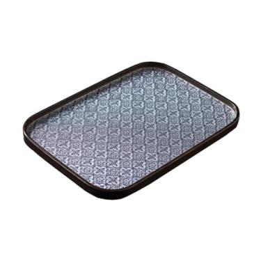 Imagem de Gralara Bandeja de madeira para servir, bandeja de chá, bandeja de comida de palete, bandeja de lanche de frutas, bandeja de mesa de centro para mesa de, 46x33x2.4cm