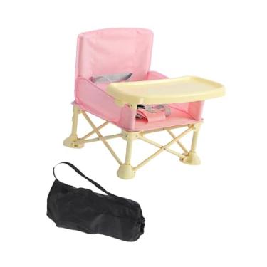Imagem de EHJRE Assento de Bebê Impulsionador Portátil com Bandeja Destacável Assento Estável Crianças Comer Cadeira de Jantar Cadeira de Jantar Do Bebê para Crianças, Rosa