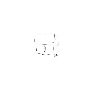 Imagem de Cabeceira Box Queen 1,58 Isis Amarula Com Capitonê Preto - Framar Móveis