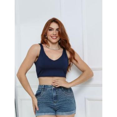 Imagem de Top básico suplex tendência verao - kataleya, Azul, tamanho unico vest