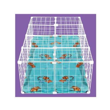 Imagem de Cercado Pet Porquinho Da Índia 2 Em 1 Abertura Teto 60x120x30 Cm Fundo