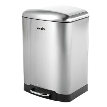 Imagem de Lixeira De Inox Retangular 12L - Vonder