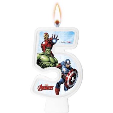 Imagem de Vela Vingadores Número 5 Decoração Festa topo aniversário - Não inform