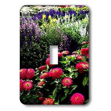 Imagem de 3dRose Lsp_717_1 Zinnias Interruptor Único Rosa