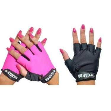 Imagem de kit Luva Para Academia Meio Dedo Proteção Para Mão Treinos Musculação 