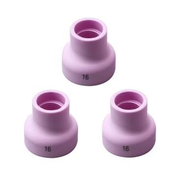 Imagem de RIVERWELD TIG Alumina Bocais de champanhe copos de cerâmica tipo R 53NACN 16# 5/20.3 cm 16.0 mm para SR WP 9 20 17 18 26 tochas de soldagem TIG pacote com 3