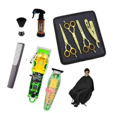 Imagem de Barbeiro Wmark 308 Corte 202 Ve Acabamento Tesouras Gold 6