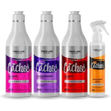 Imagem de Kit Hidratante tratamento Spa Dos Cachos Tree Liss 4 itens - Treeliss 