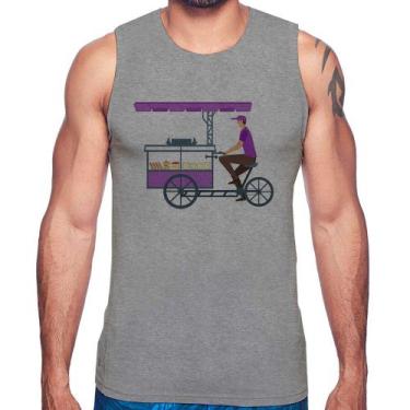 Imagem de Regata Bike Food - Foca na Moda, Cinza, G