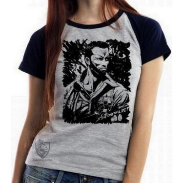 Imagem de Baby look blusa feminina ou Camiseta unissex Predador Schwarzenegger -